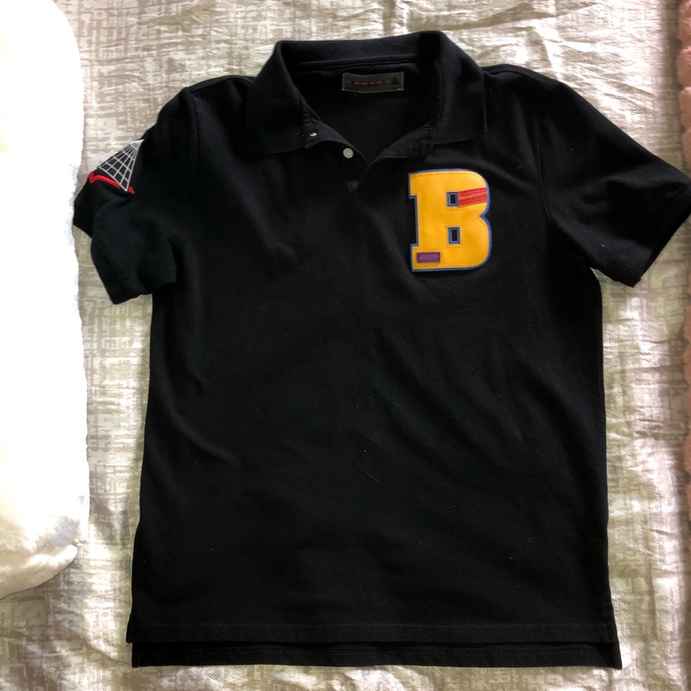 Men’s black pyramid polo sz L